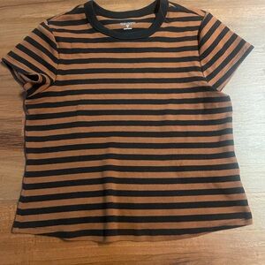 Old Navy Black Brown Stripe Shirt